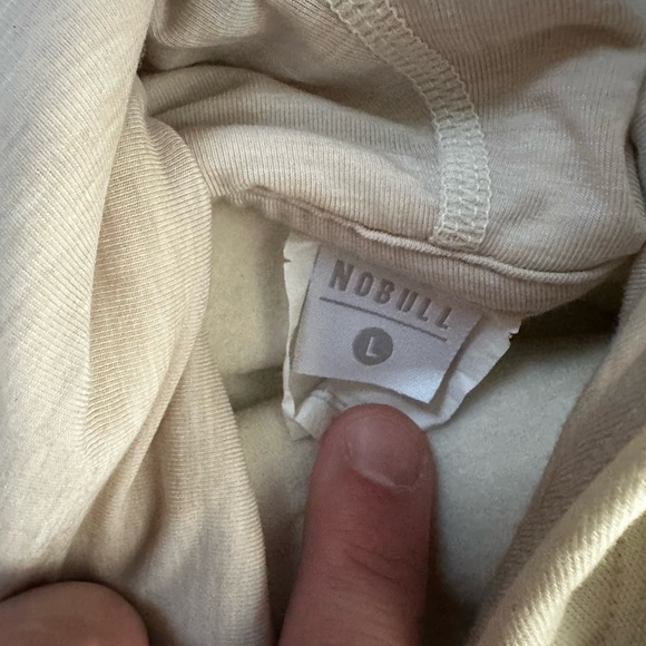 NOBULL White Hoodie Sweatshirt Relaxed Fit - Picture 2 of 2